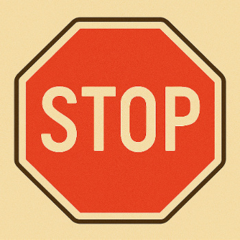 A stop sign