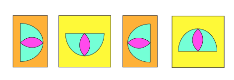 Shape pattern of Semicircles