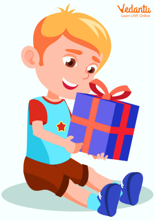 Kid Receiving Gifts on New Year
