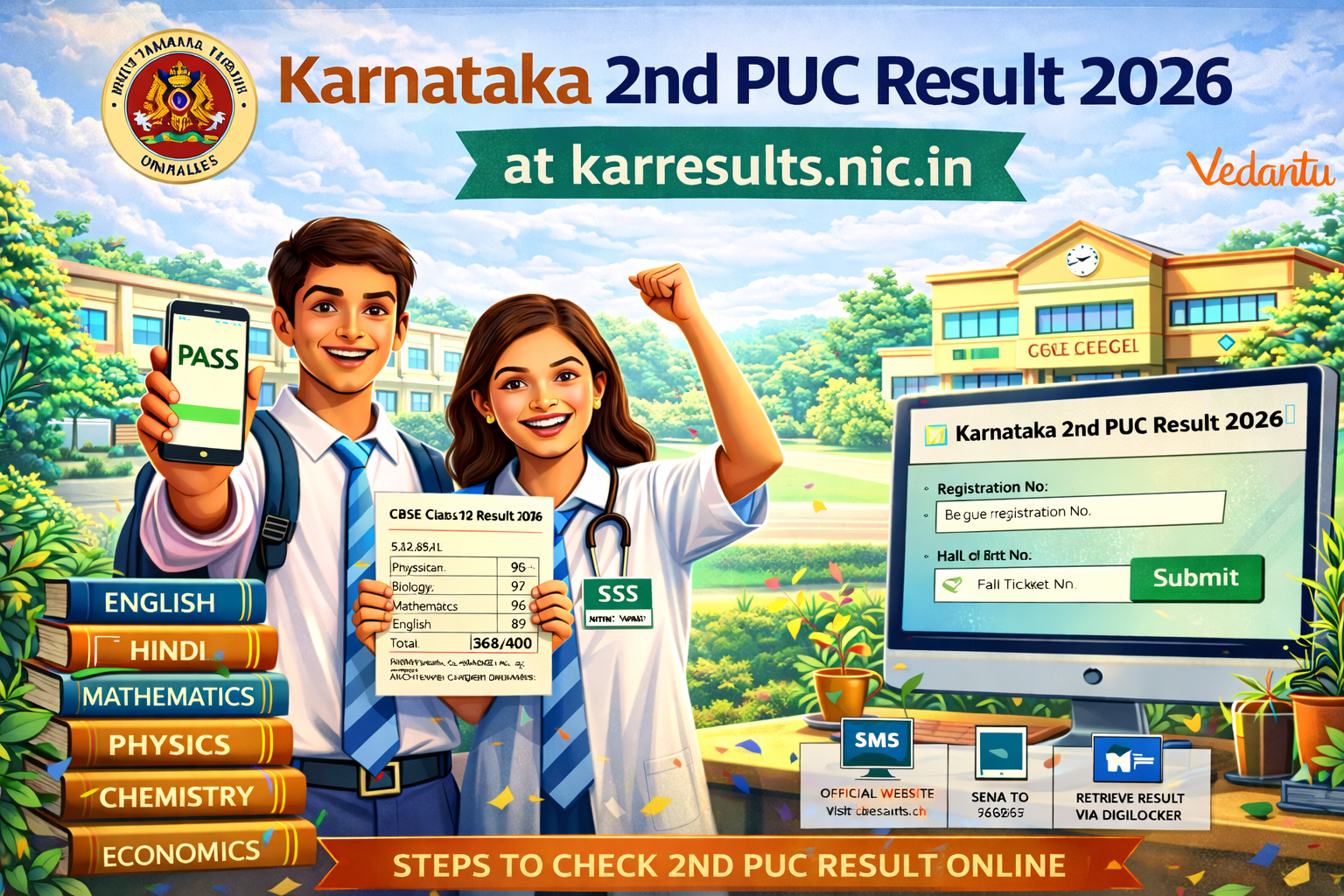 Karnataka 2nd PUC Result 2026
