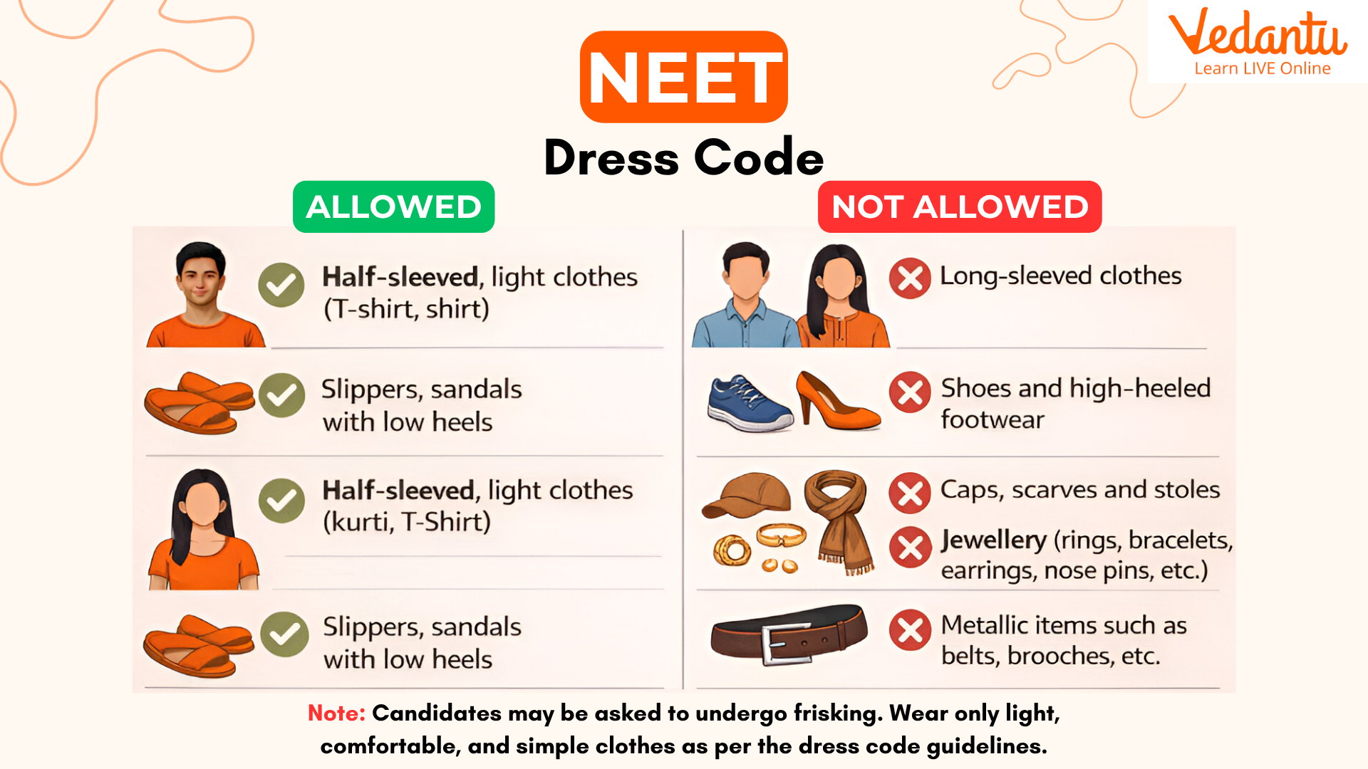 Dress Code for NEET 2026