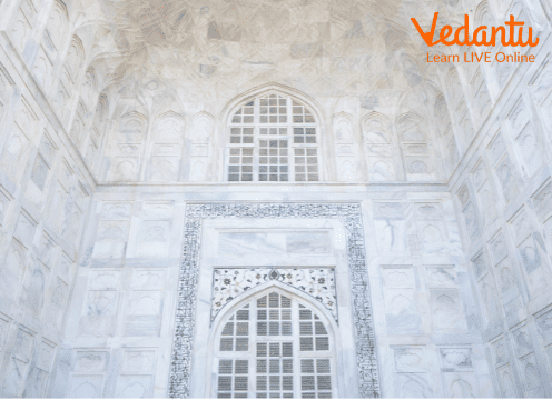 Geometrical designs on Taj Mahal