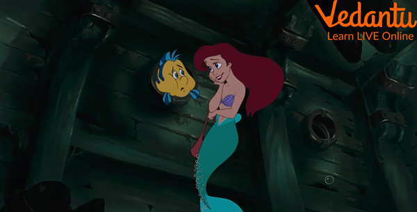 Ariel with Flounder