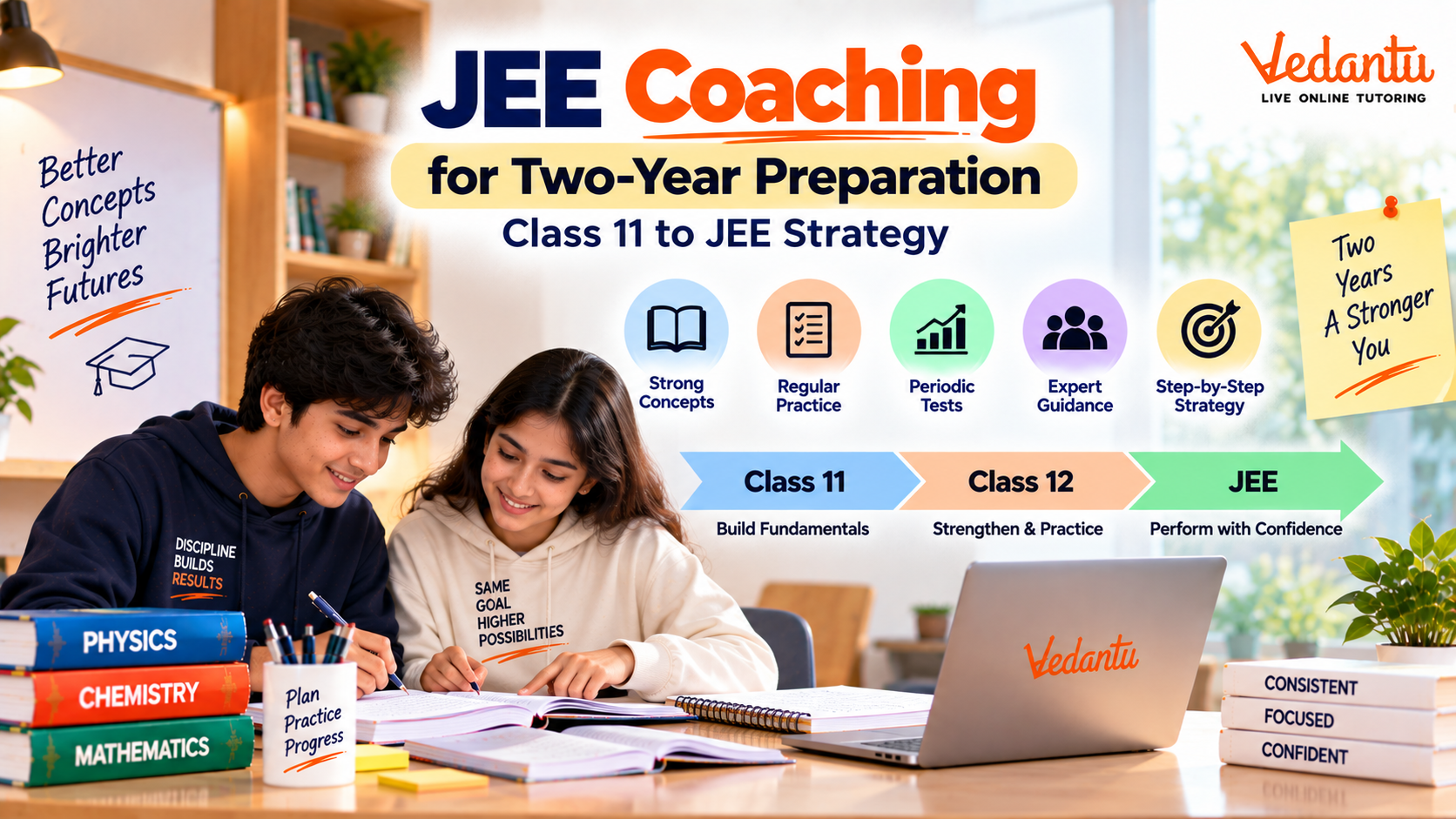 Two-year JEE preparation strategy from Class 11