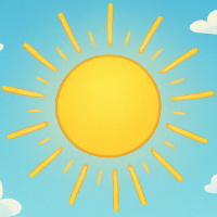 The sun is bright