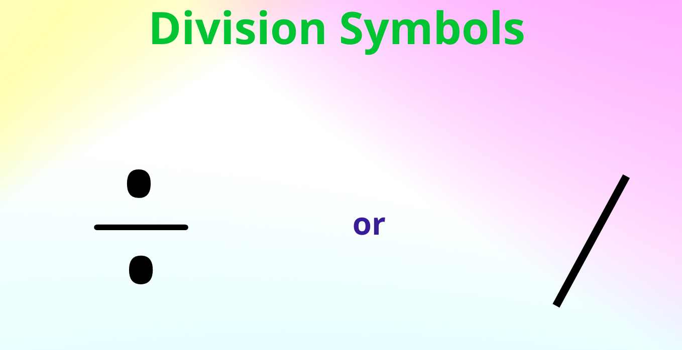 Symbols for Division