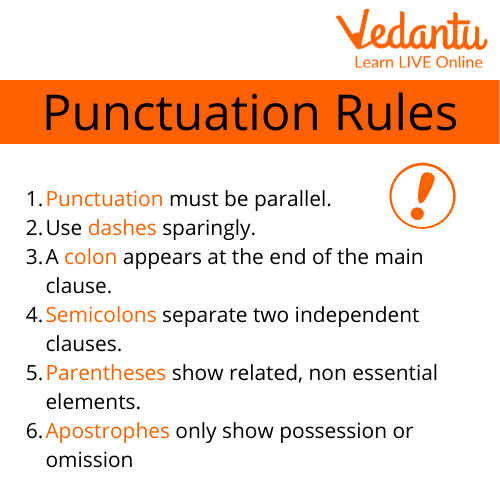 Rules for punctuation marks