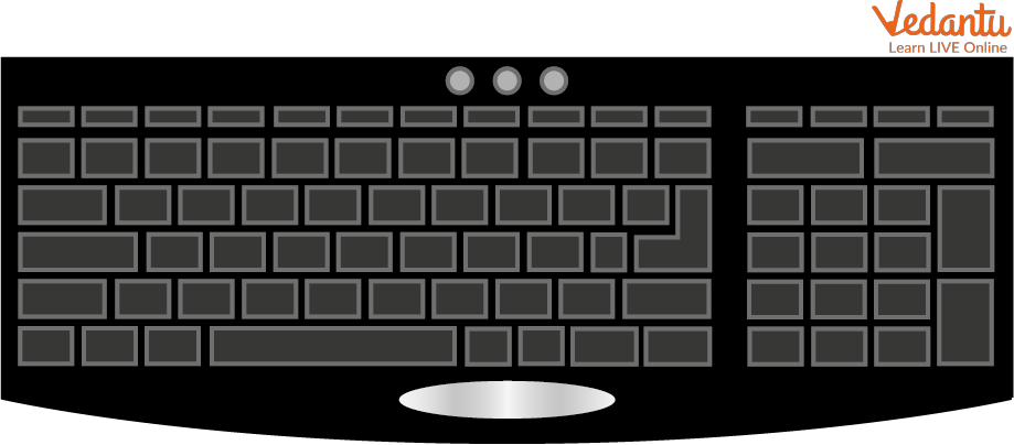 A Black colored computer keyboard