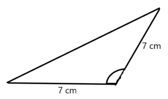 A triangle with one angle more than 90