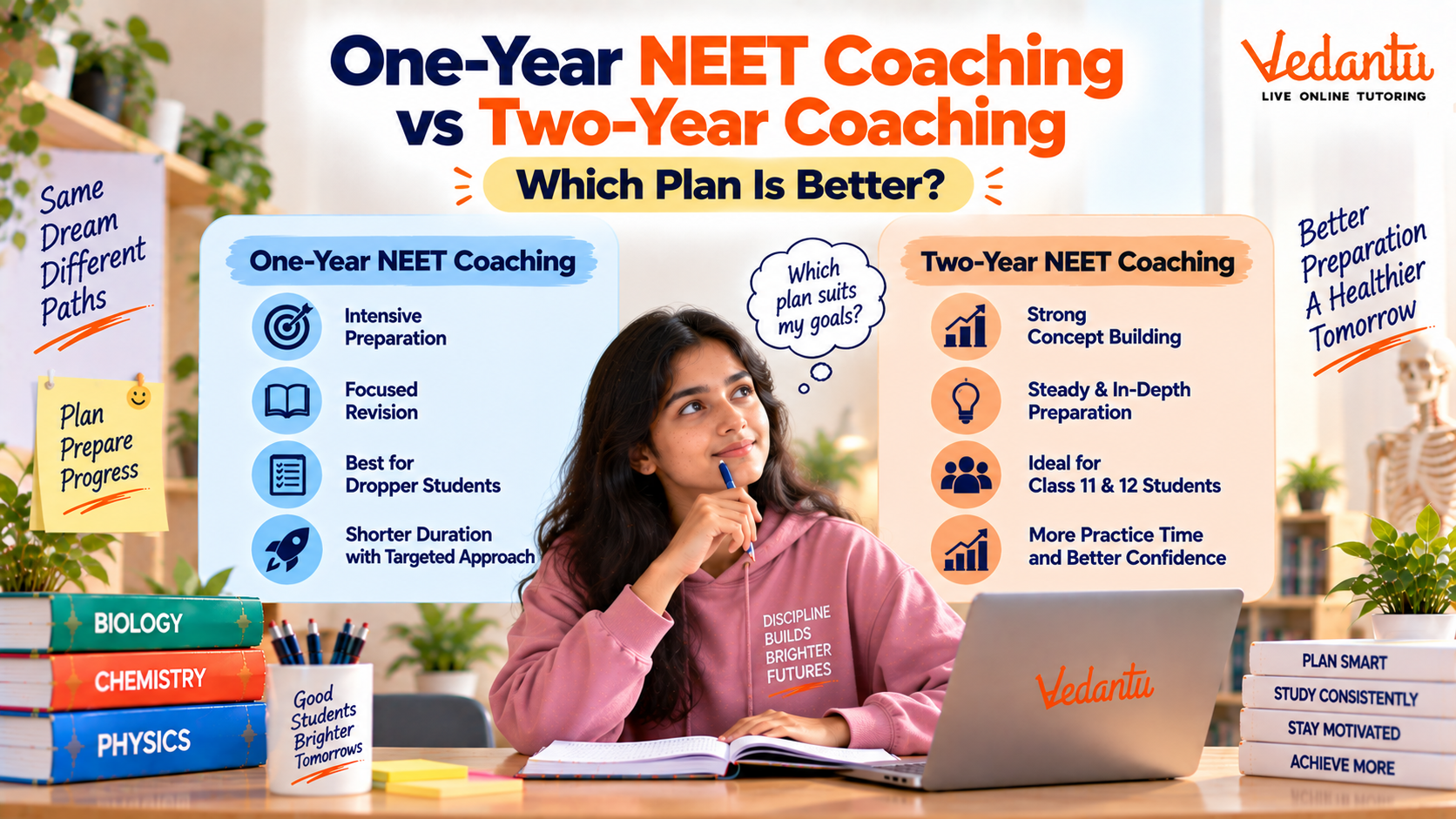 One-year versus two-year NEET coaching comparison