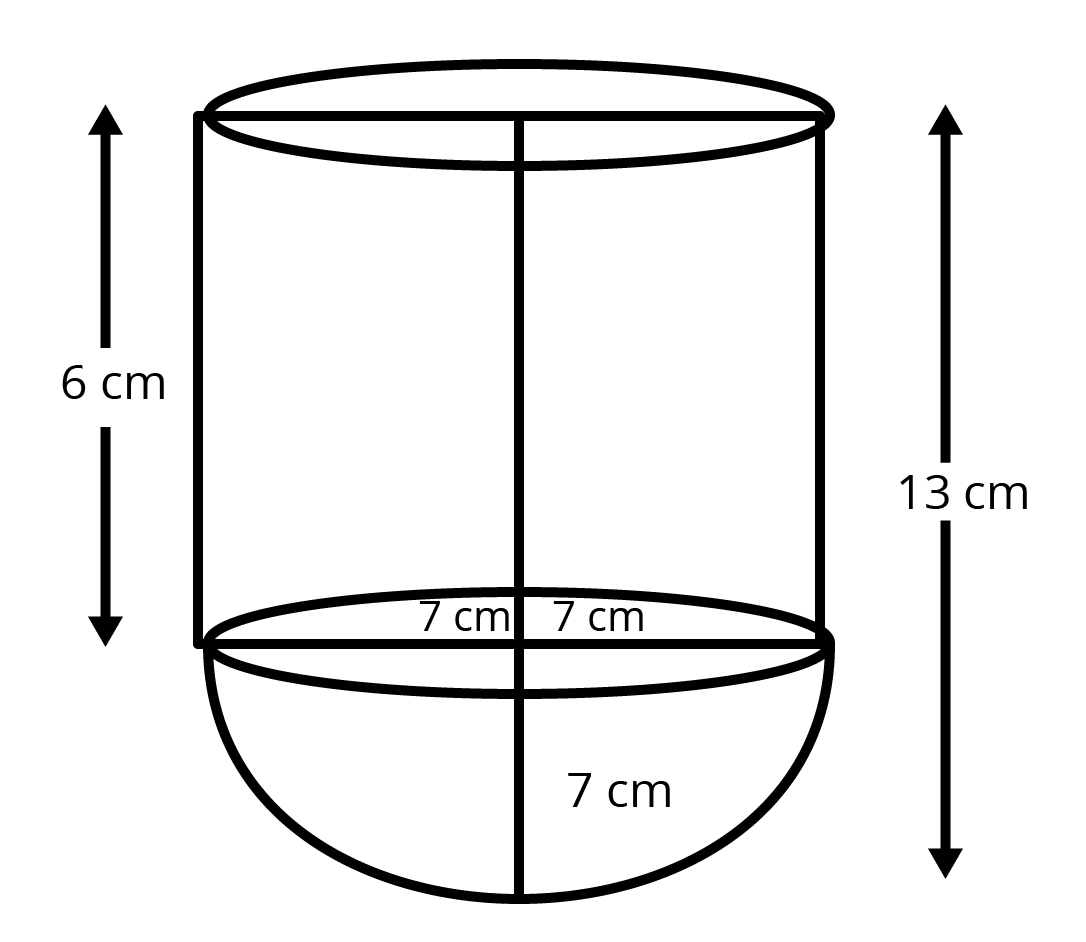 cylinder standing on a hemisphere