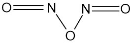 Proposed structure of anhydrous N2O3
