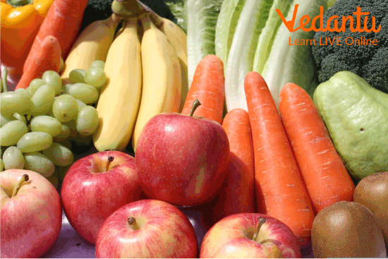 Healthy Food Items - Fruits and Vegetables