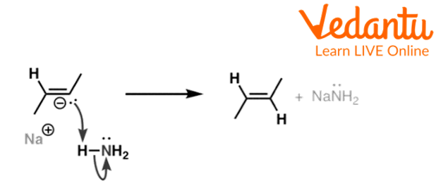 Third Step of Birch Reduction of but-2-yne