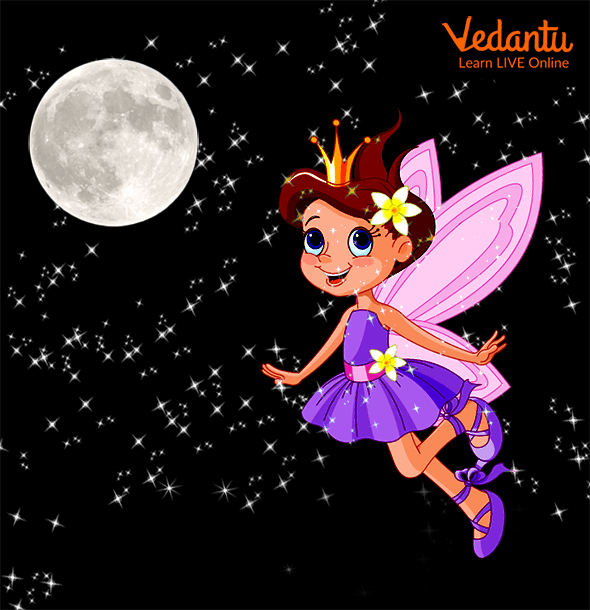 fairy in the sparkling moonlight