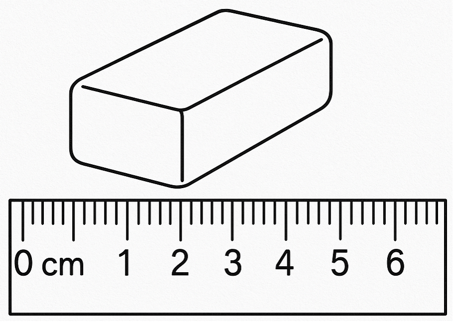the length of the eraser