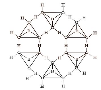 Multilayer structure ${\text{B}}{{\text{O}}_3}$ connecting planar units with hydrogen bonds