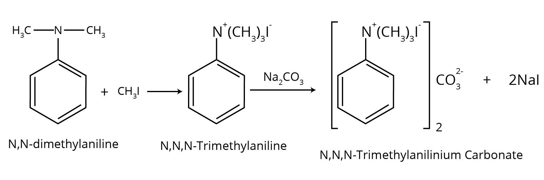 N, N, N−trimethylanilinium carbonate