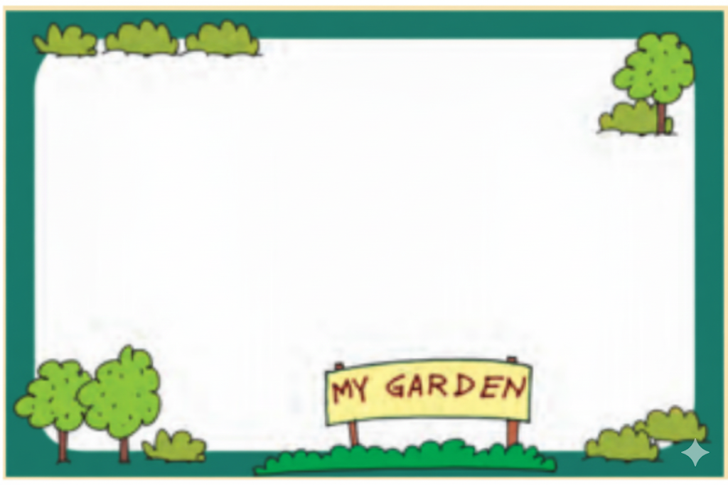 Design your herbal garden here is a space for your herbal garden. Draw pictures of your favorite herbs in different parts of the garden and write down their names
