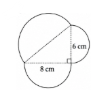 The boundary consists of three semicircles whose diameters are the sides of a right-angled triangle with perpendicular sides 6 cm and 8 cm..png