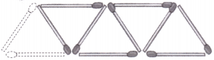 solutions for Move any two of these matchsticks to form 4 triangles