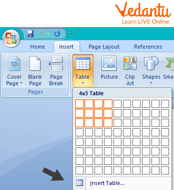 Selecting Table Size.