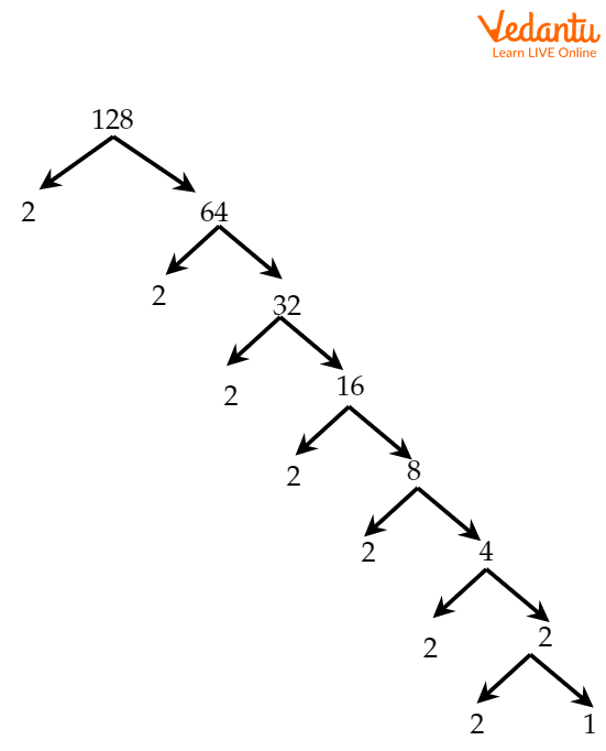 Factor Tree of 128