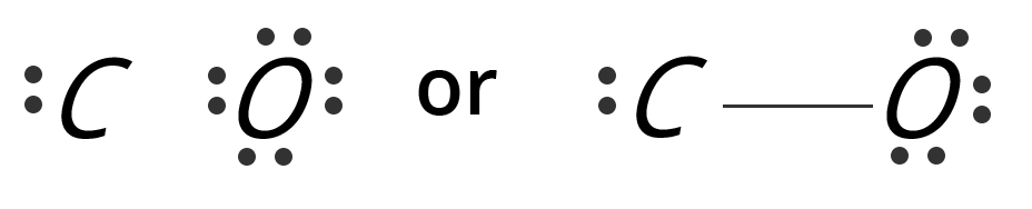 Lewis structure for CO molecule