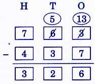 (c) 763 – 437 Solution
