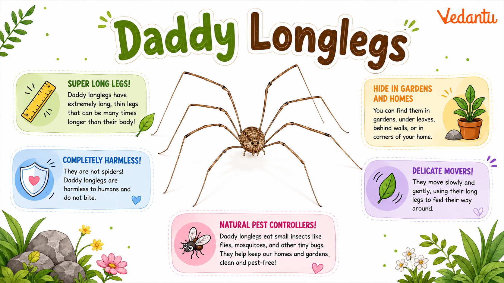 Daddy Longlegs with long thin legs and small body