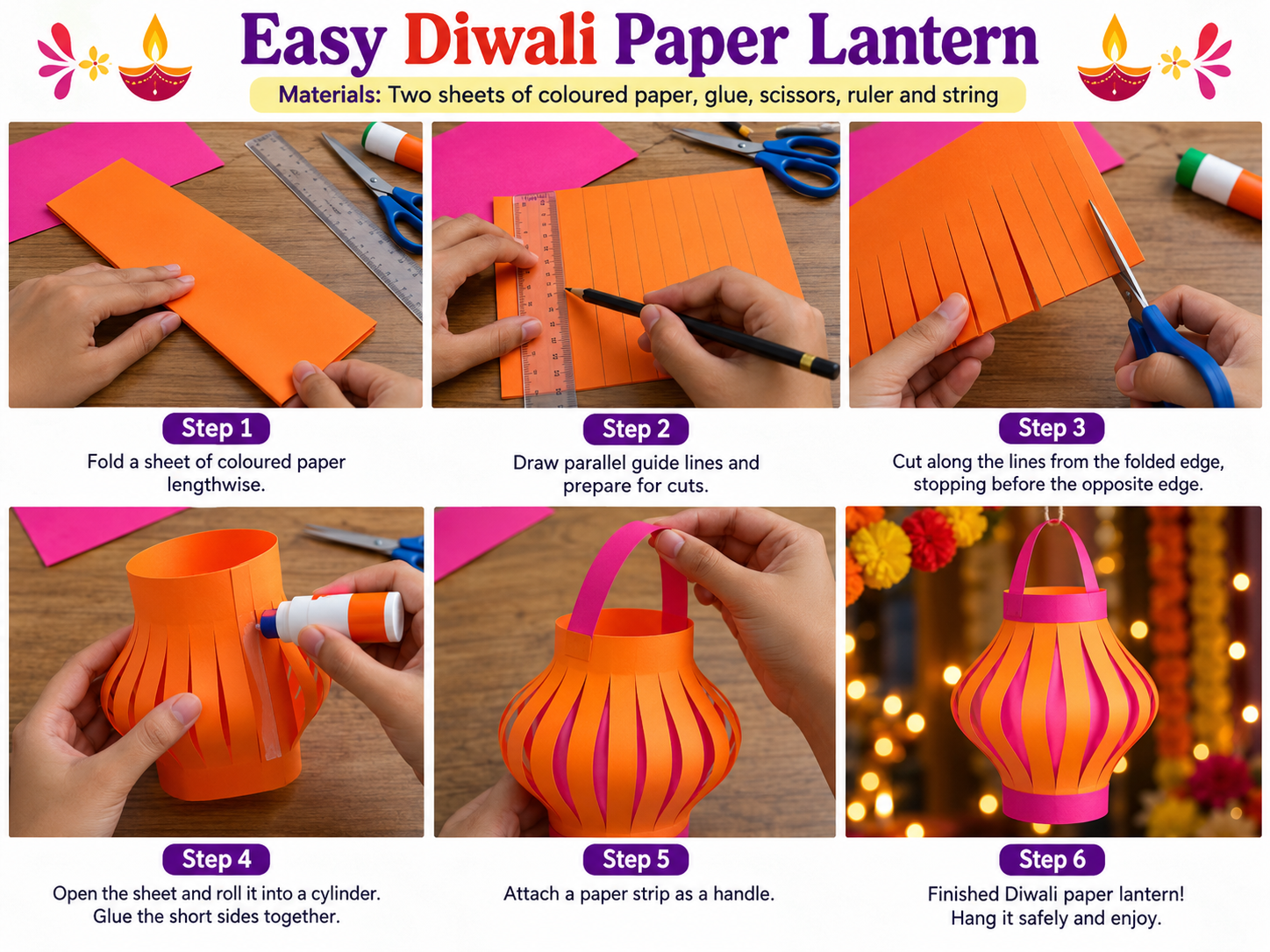 Easy Diwali Paper Lantern