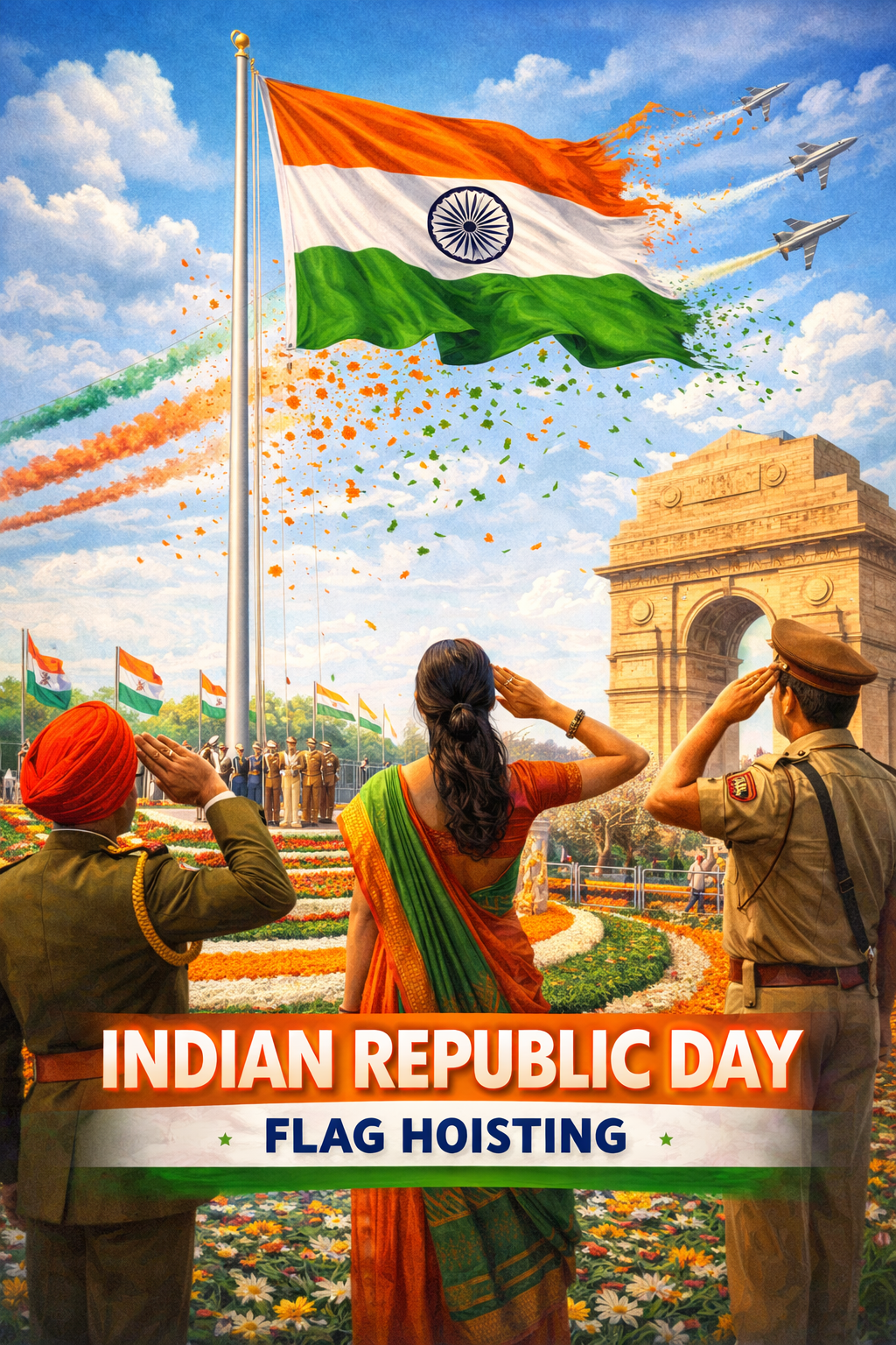 Indian Republic Day Flag Hoisting