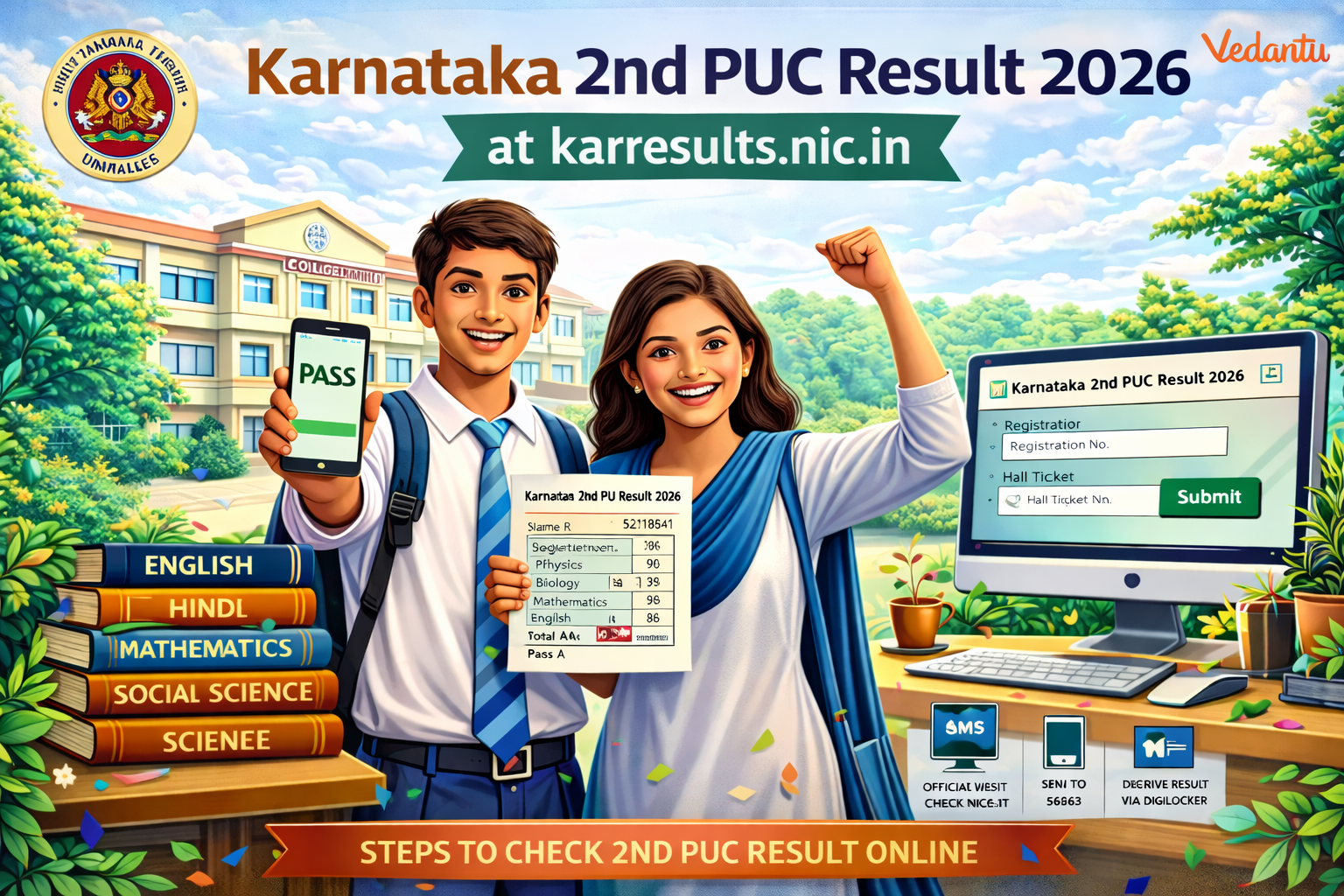 Karnataka 2nd PUC Result 2026