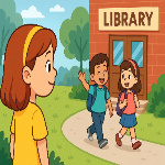 My friend and I are going to the library