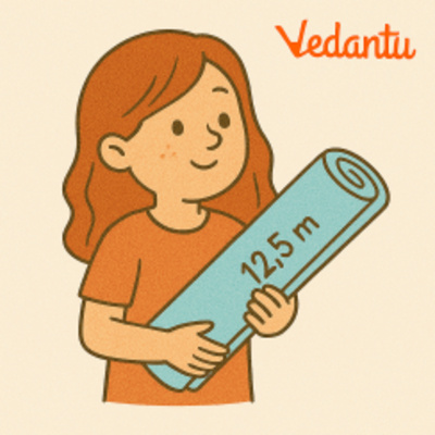 Sarah bought a fabric that is 12.5 meters long