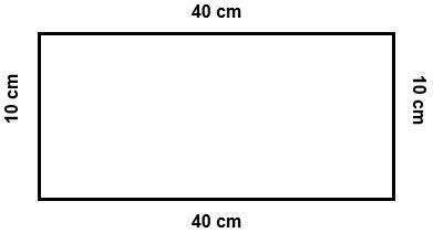 Rectangle with two sides equal to 40cm