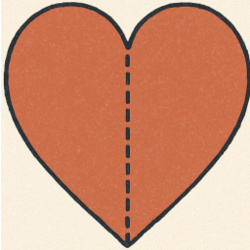 12. Answer Yes or No. Does the dotted line show a line of symmetry? image c