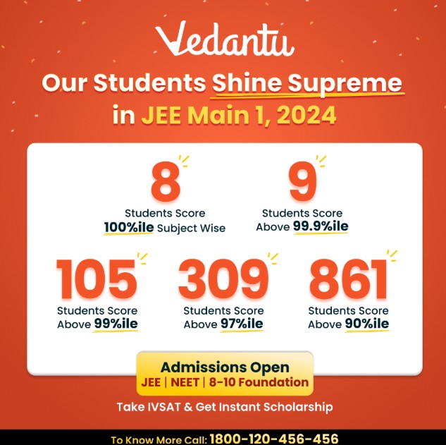 Vedantu JEE Main 2024 Result