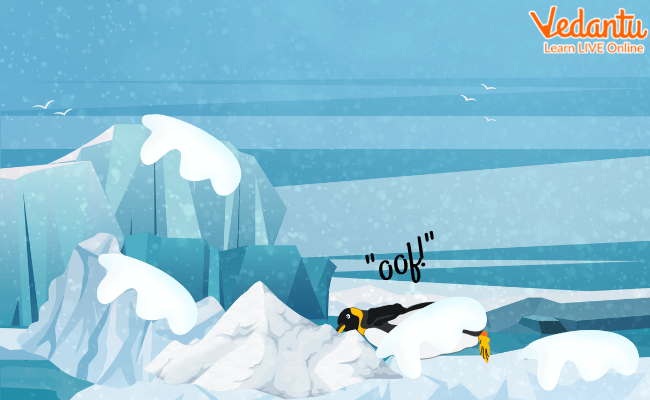 Image of Edna falling into the snow just before finding her something else