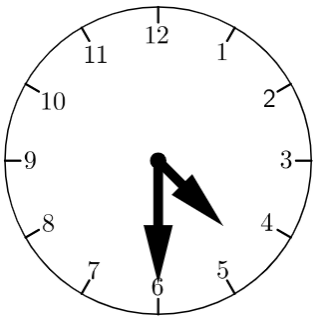 A Clock showing 4:30