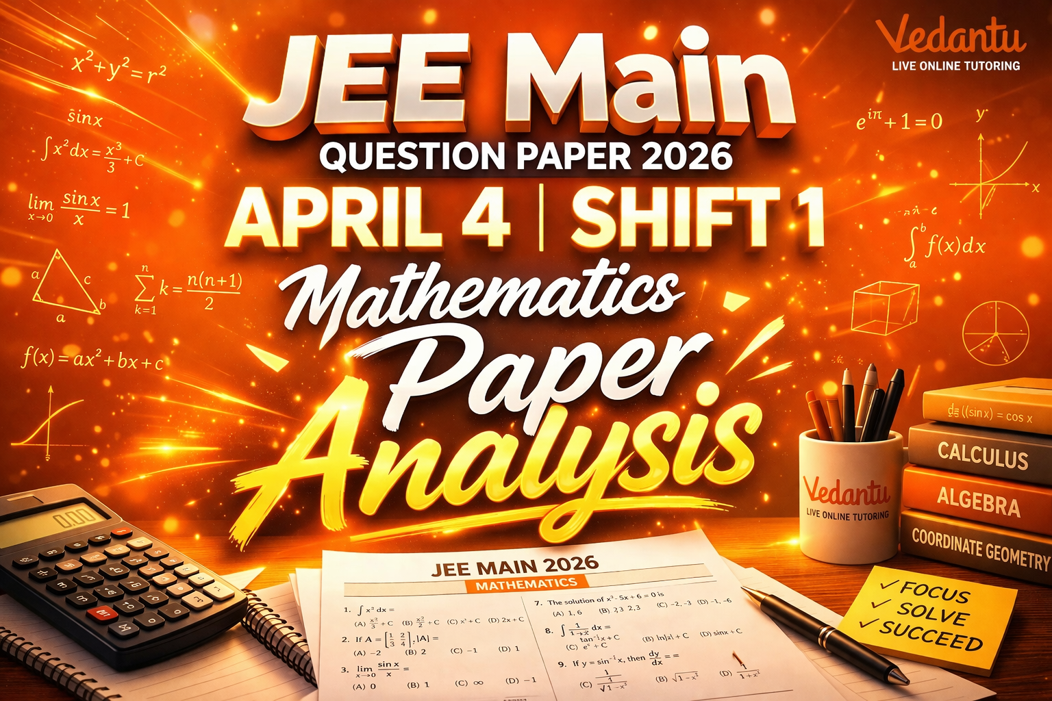 JEE Main 2026 April 4 Shift 1 exam