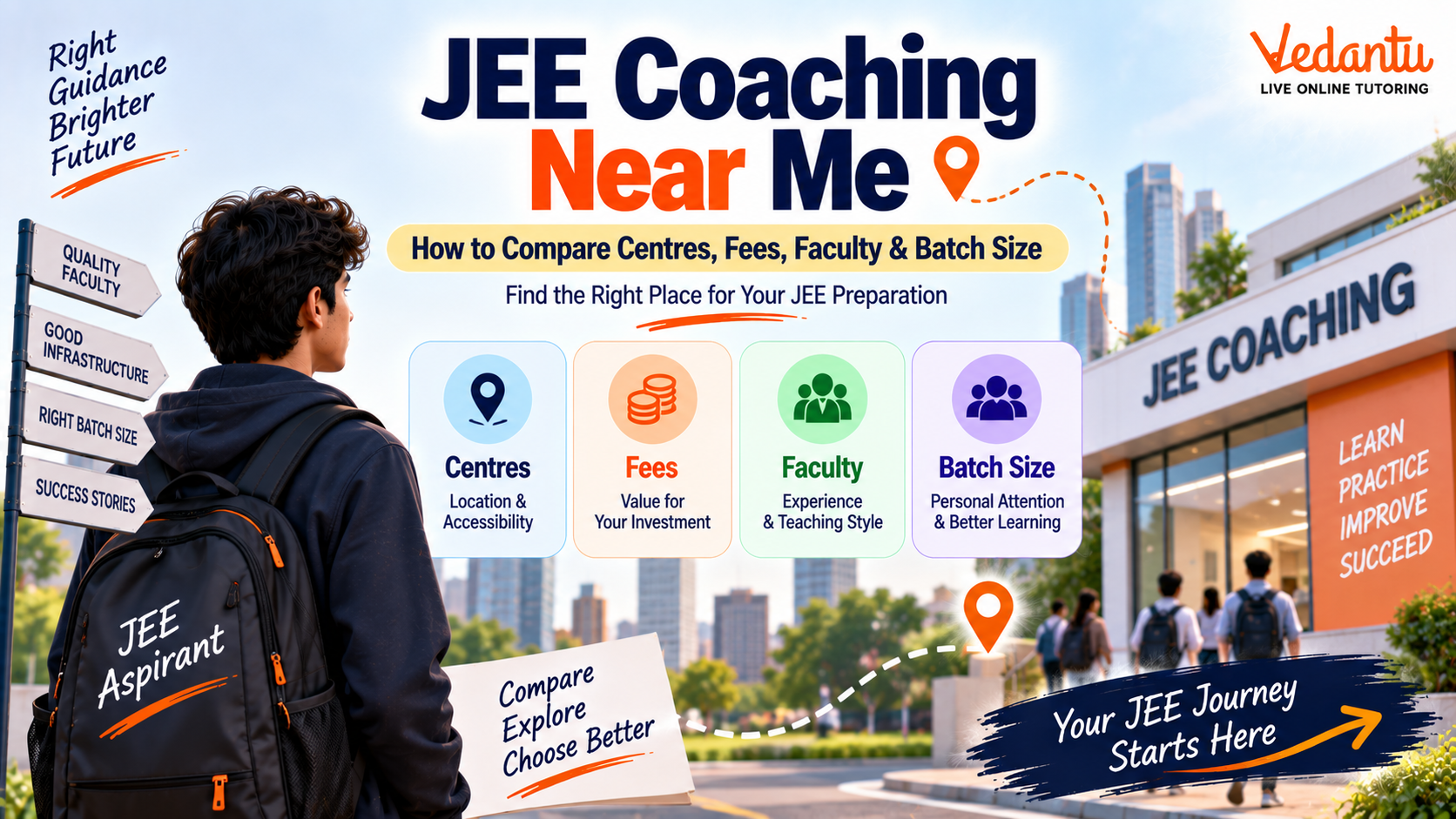 Comparing JEE coaching centres, fees, faculty and batch size