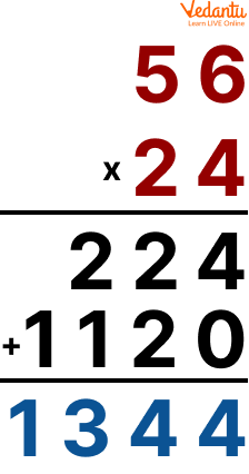 Multiplication of 56 and 24