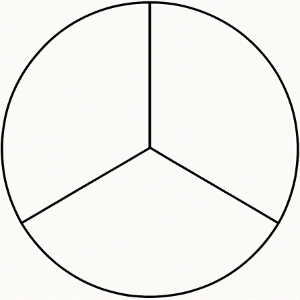 Color 1/3 of the circle