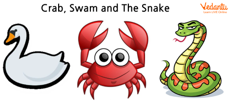 Crab, Swan, and the Snake