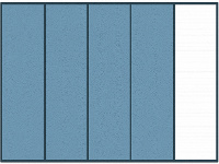 The shaded fraction is 4/5