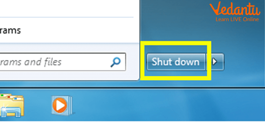 Selecting the Shutdown Option